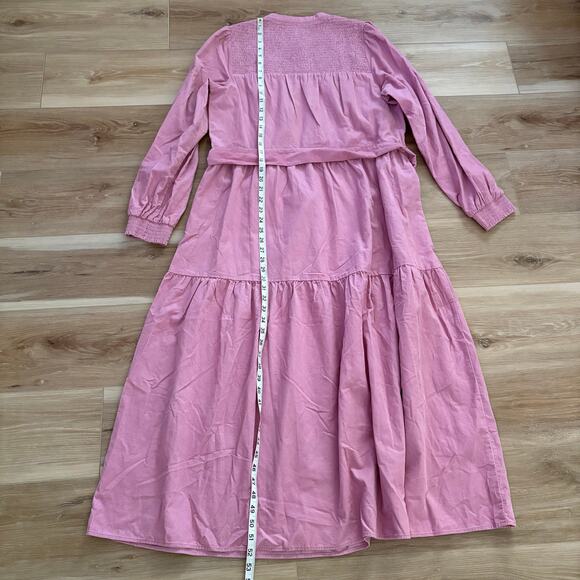 Boden Cecily Cord Midi Dress Pink Haze 14R - Picture 8 of 12